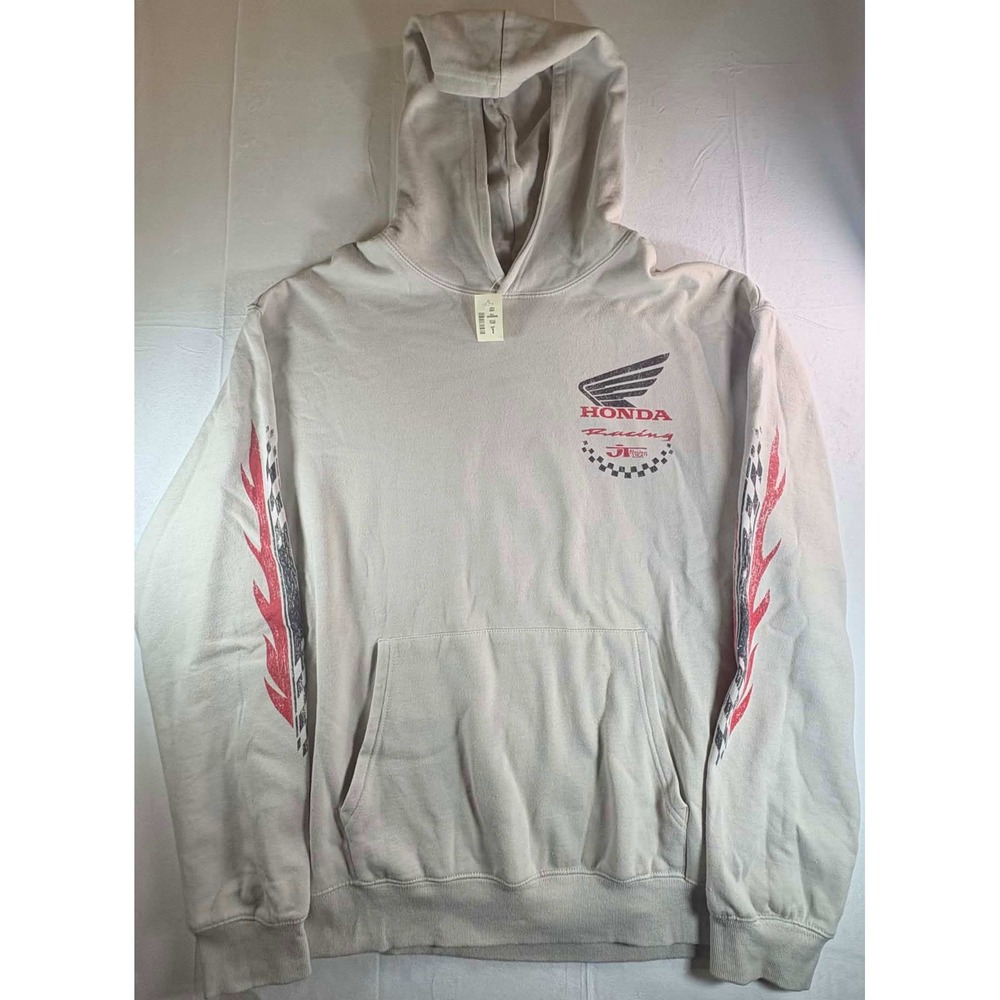 Honda Racing JT Racing USA Pullover Hoodie Tan Graphic Motocross Mens Large NEW